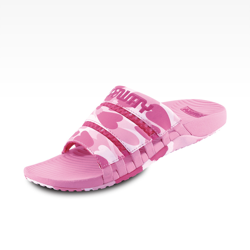 LINE WALKER 休閒機能拖鞋 (粉紅迷彩) 女鞋