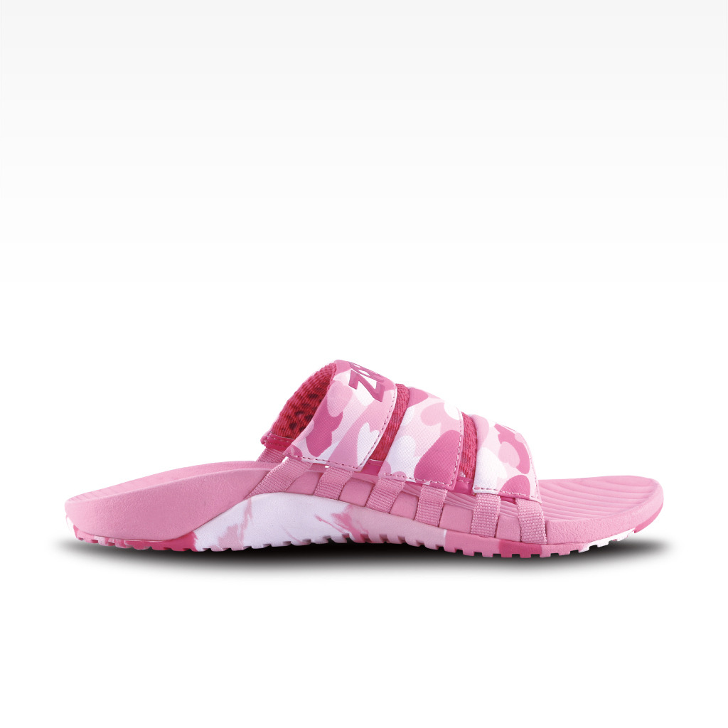 LINE WALKER 休閒機能拖鞋 (粉紅迷彩) 女鞋