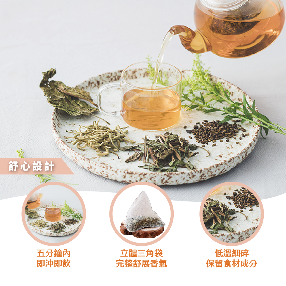 勝昌朝氣茶，立體三角茶袋、即沖即飲、低溫細碎食材