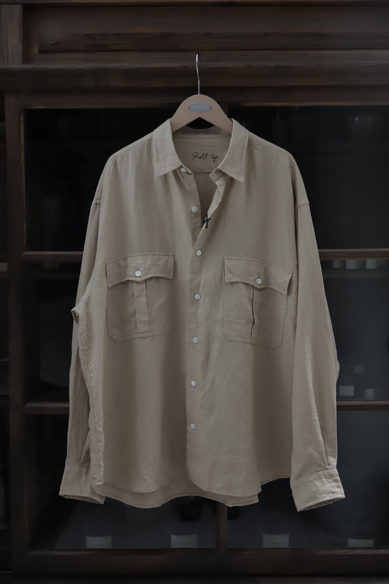 PORTER CLASSIC - Roll Up Linen Shirt